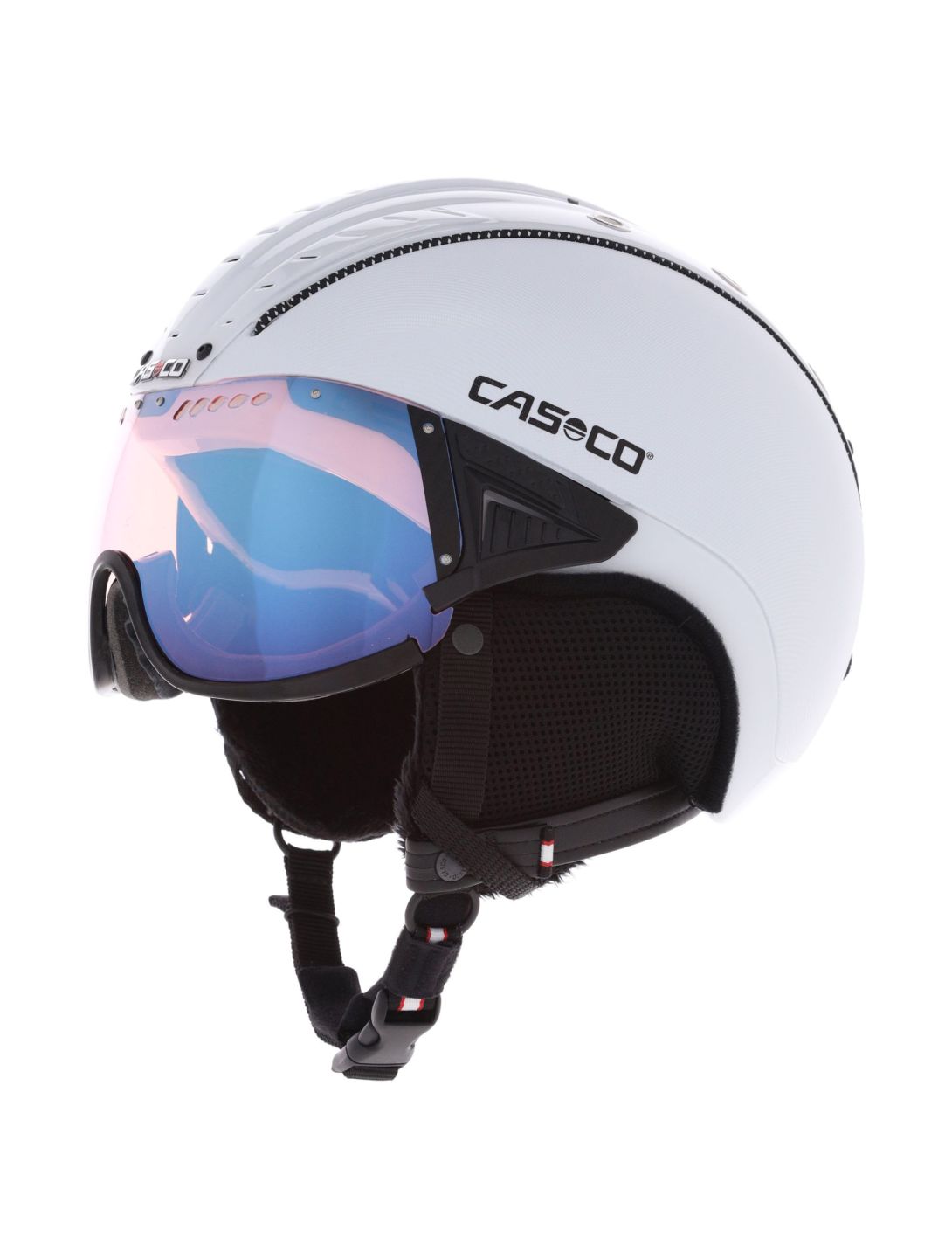 Casco, SP-2 Photomatic ski helmet with visor unisex White white 