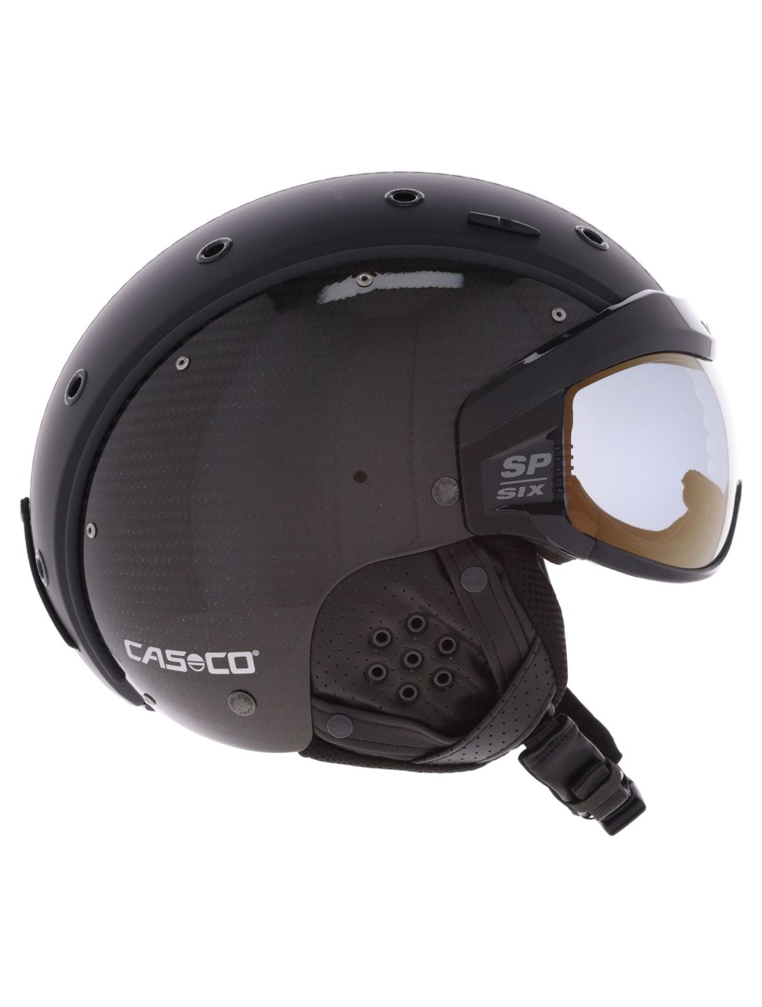 Casco, SP-6 Limited ski helmet with visor unisex Carbon Black black 