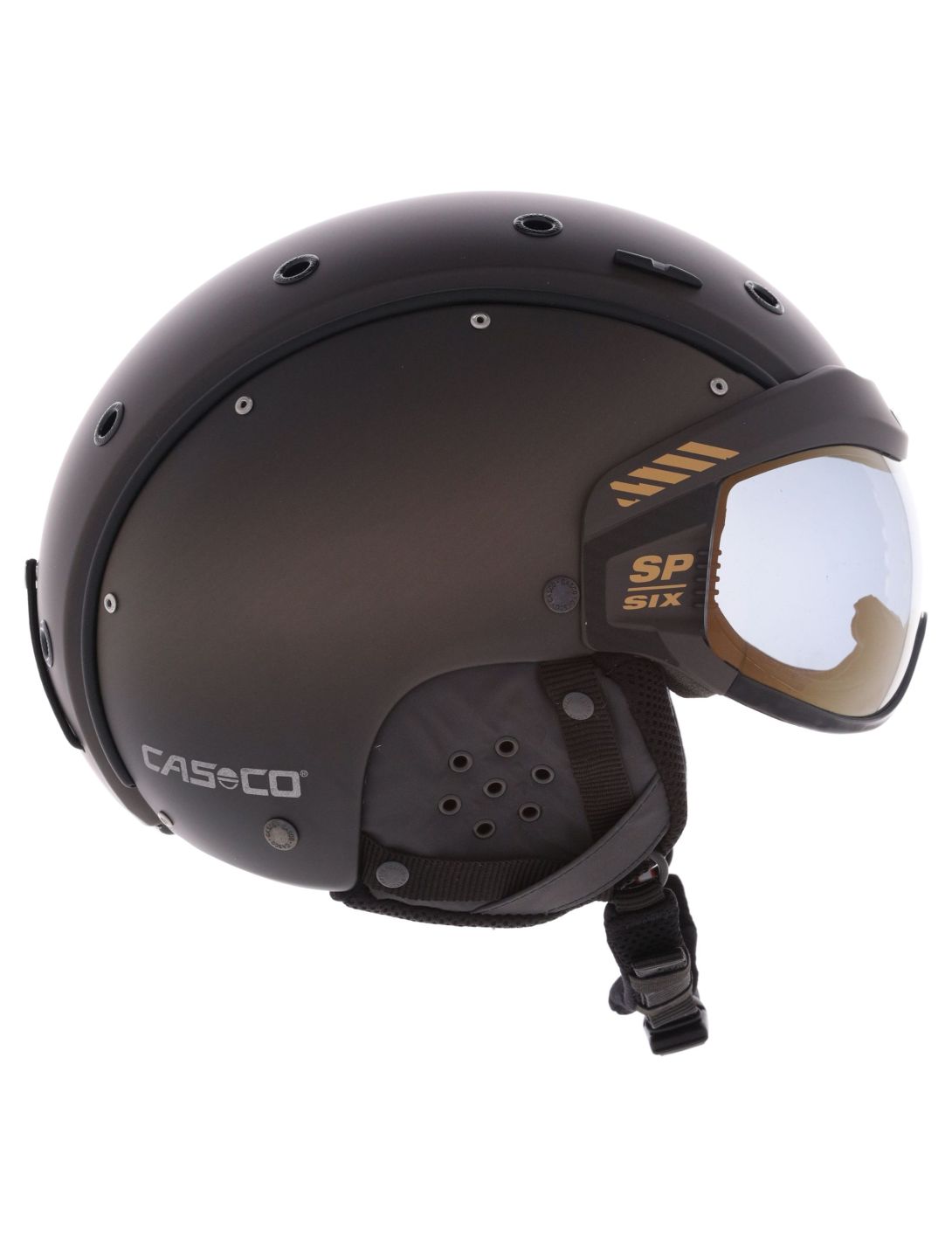 Casco, SP-6 ski helmet with visor unisex Brown Gradient brown 