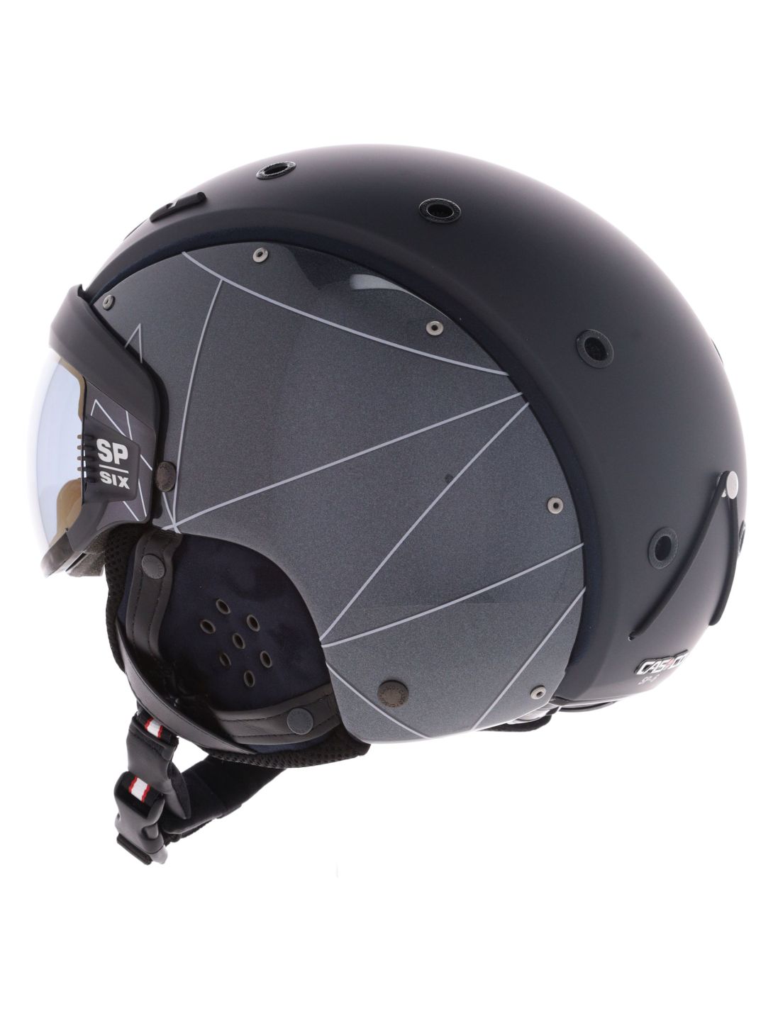 Casco, SP-6 ski helmet with visor unisex Geometric black 