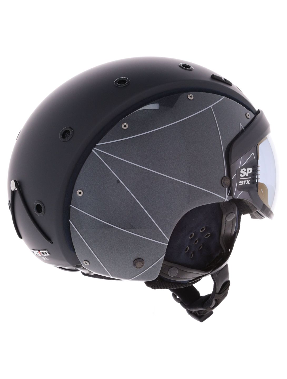 Casco, SP-6 ski helmet with visor unisex Geometric black 