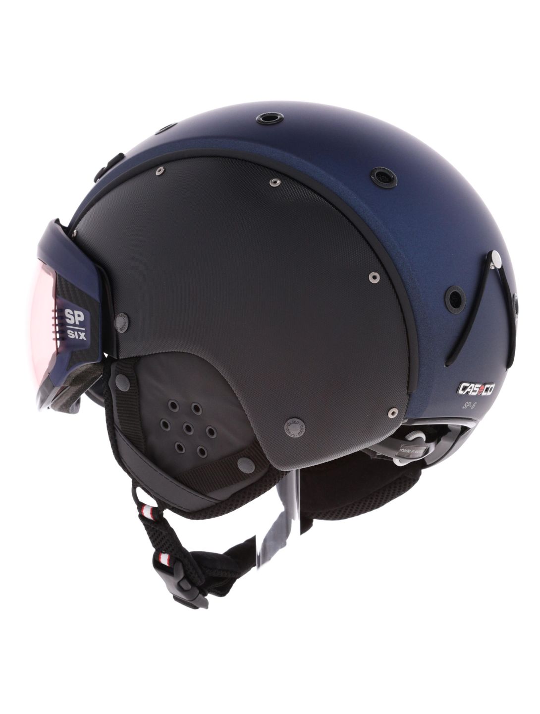 Casco, SP-6 ski helmet with visor unisex Navy-Black Structure black, blue 