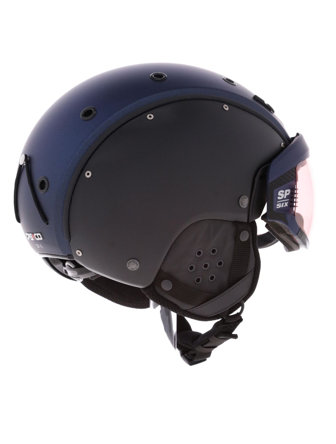 Casco, SP-6 ski helmet with visor unisex Navy-Black Structure black, blue 