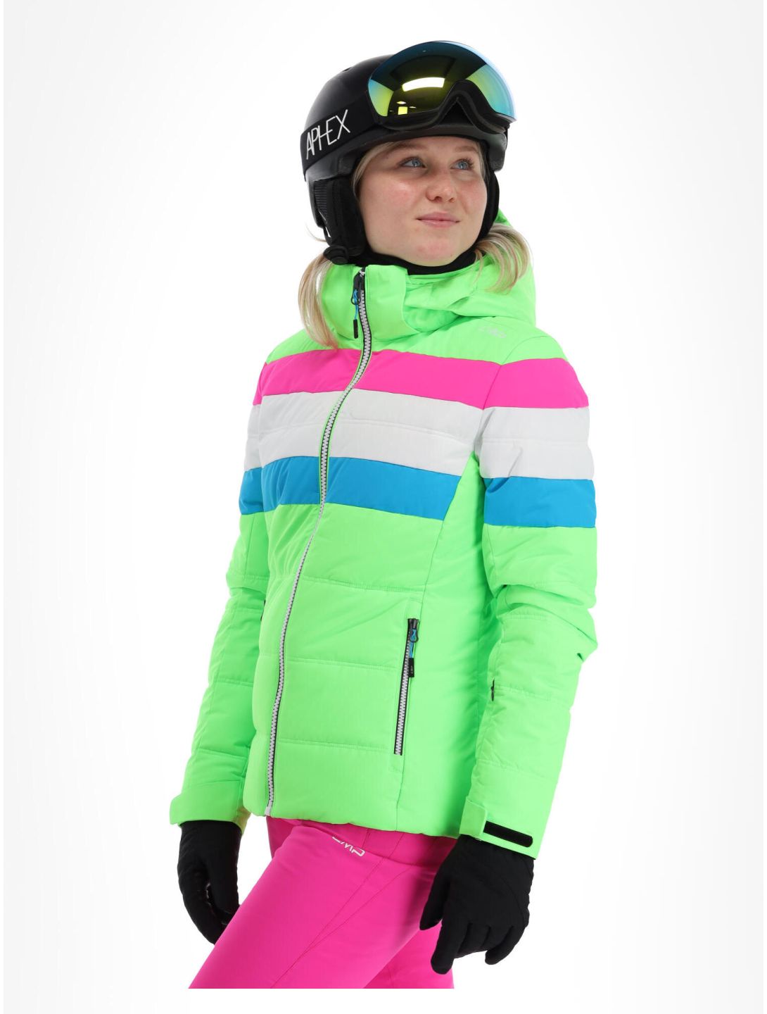 CMP, 31W0246 ski jacket women apple fluo green 