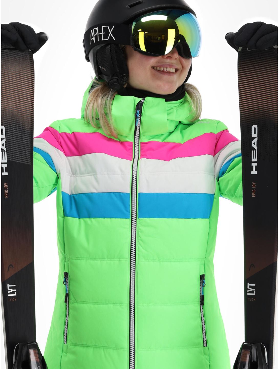 CMP, 31W0246 ski jacket women apple fluo green 