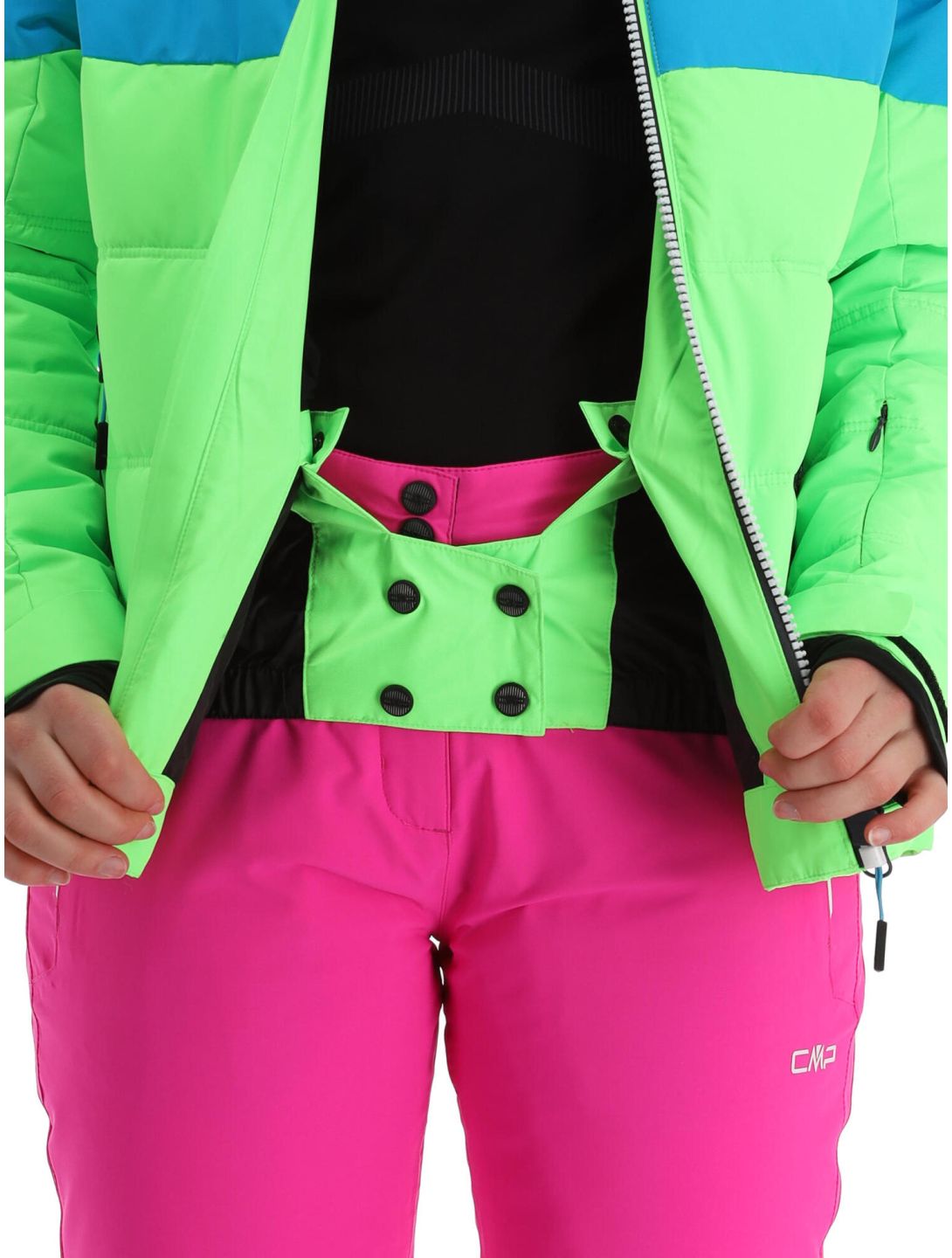 CMP, 31W0246 ski jacket women apple fluo green 