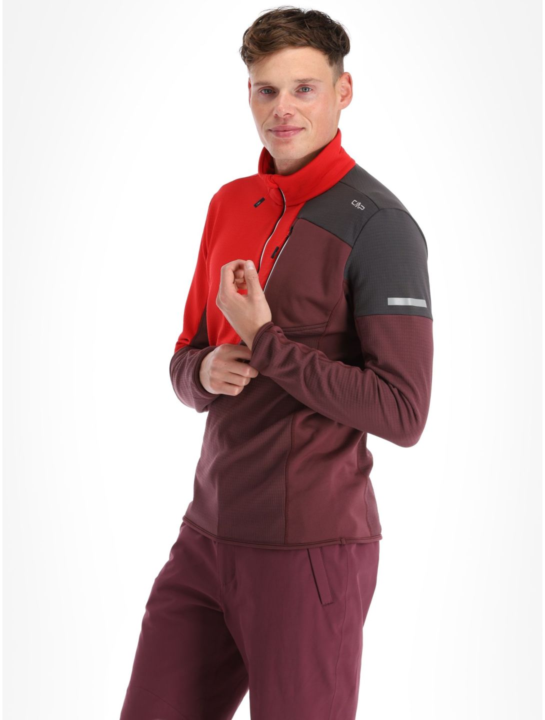 CMP, 33E1077 pullover men Burgundy burgundy, orange, purple 