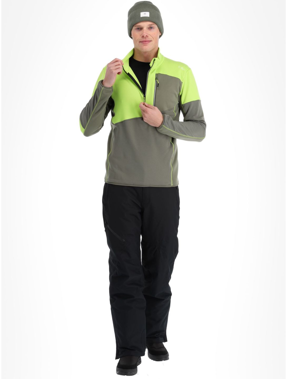 CMP, 33E1077 pullover men Kaki green 