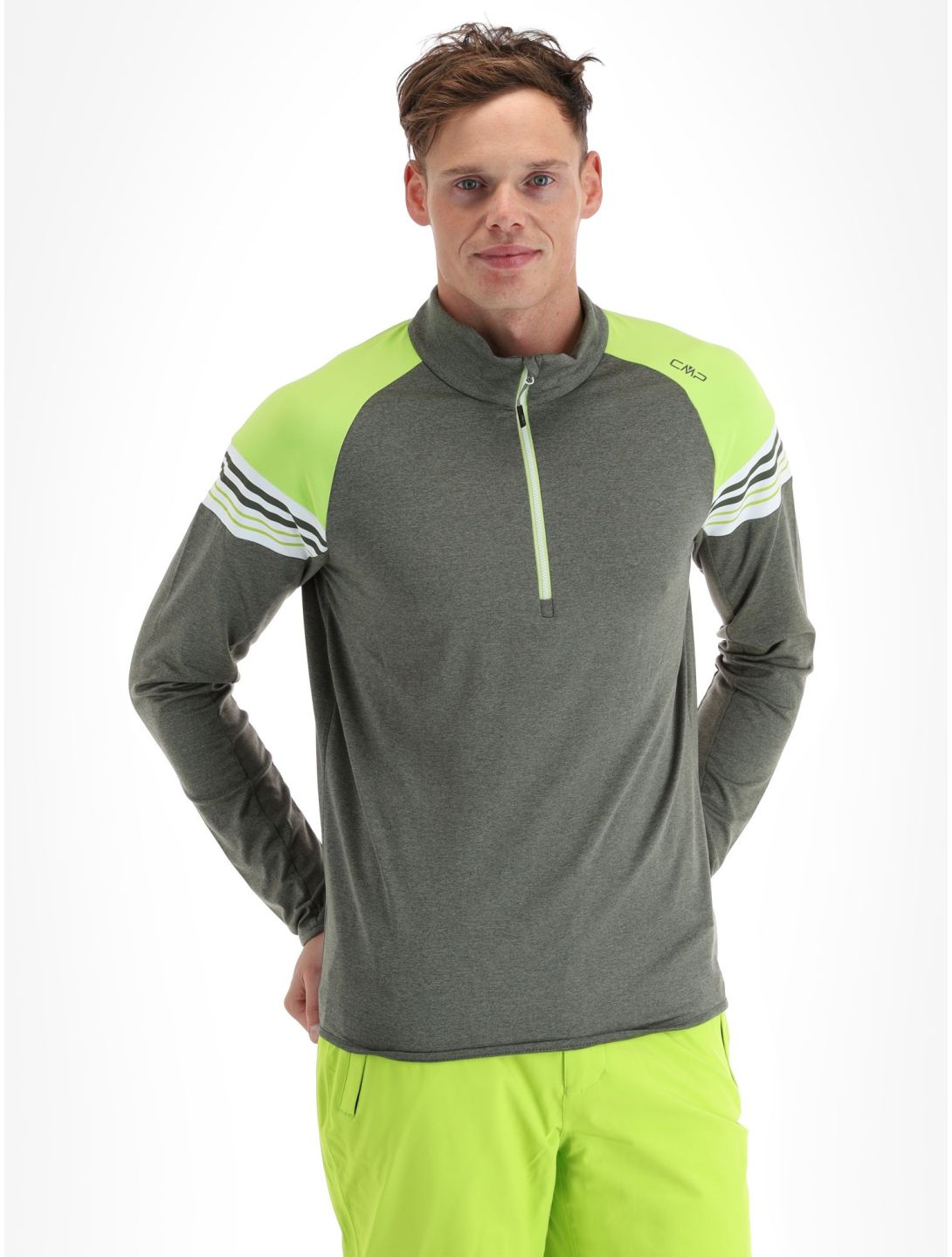 CMP, 33L1027 pullover men Kaki Mel. green 