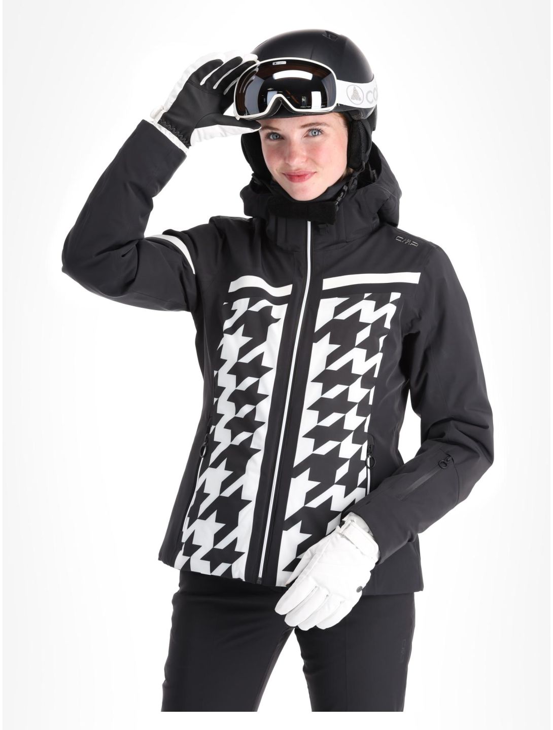 CMP, 33W0306 ski jacket women Black White black, white 