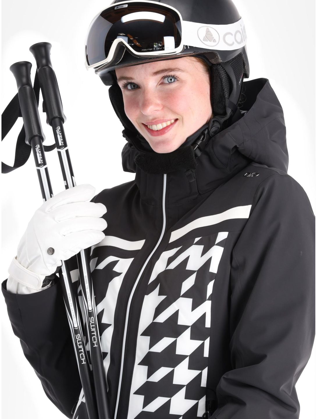 CMP, 33W0306 ski jacket women Black White black, white 