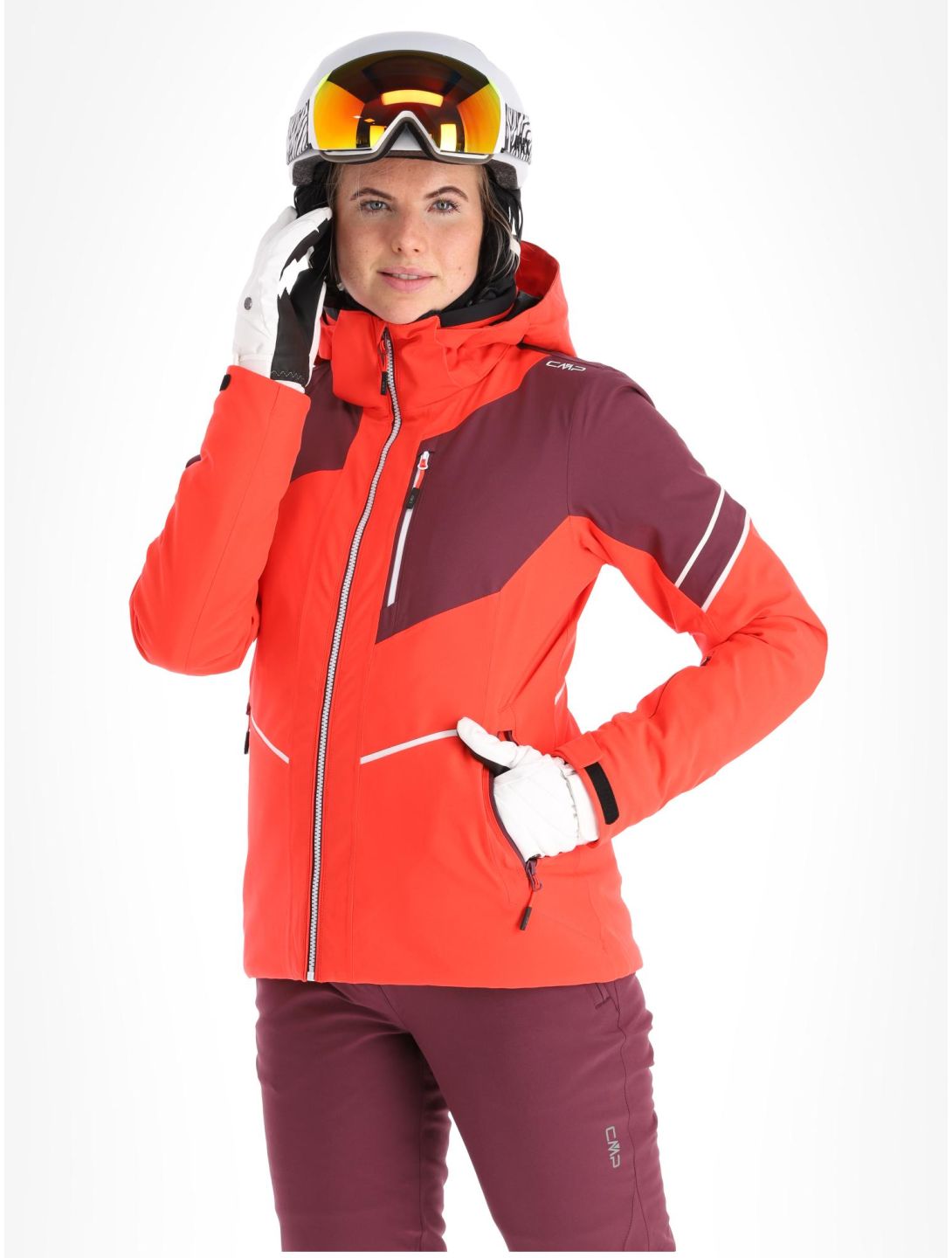 CMP, 33W0666 ski jacket women Poppy purple, red 