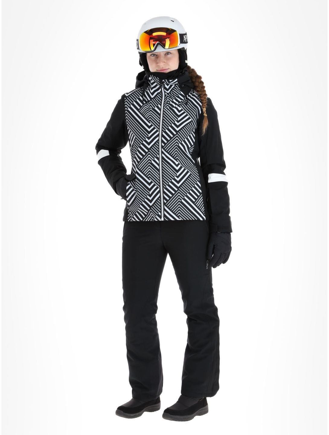 CMP, 33W0686 ski jacket women Black White black, white 