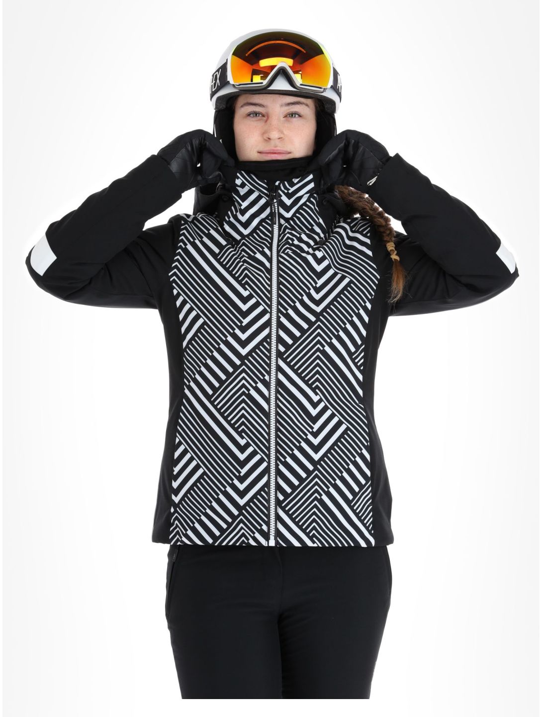 CMP, 33W0686 ski jacket women Black White black, white 