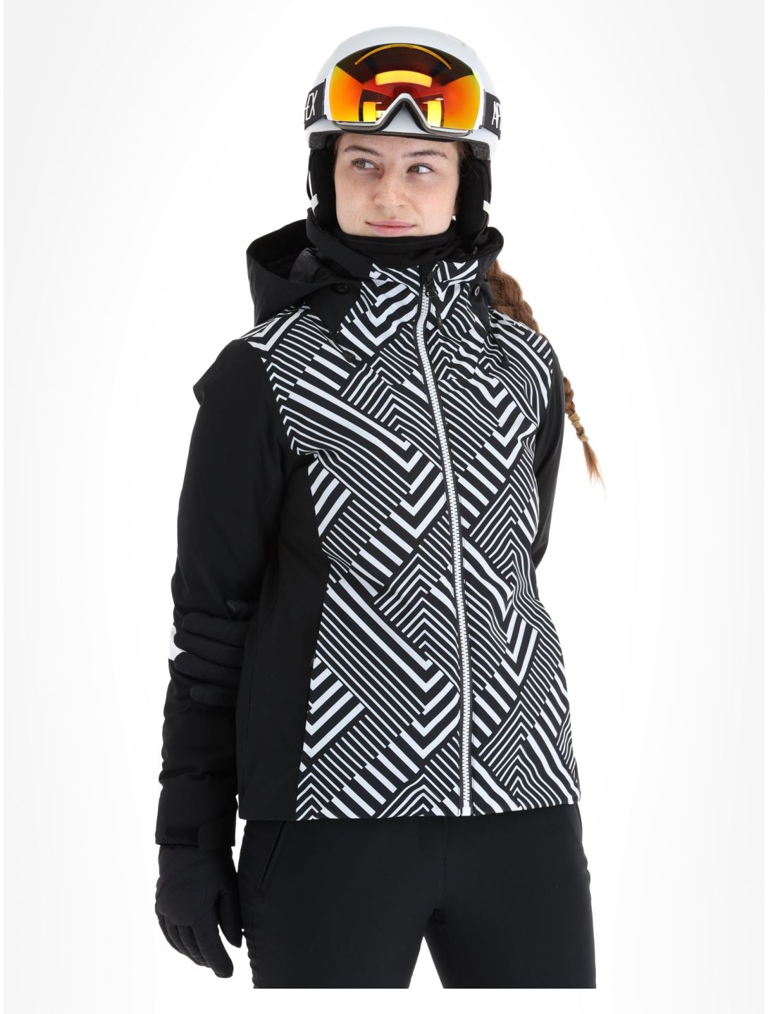 CMP, 33W0686 ski jacket women Black White black, white 