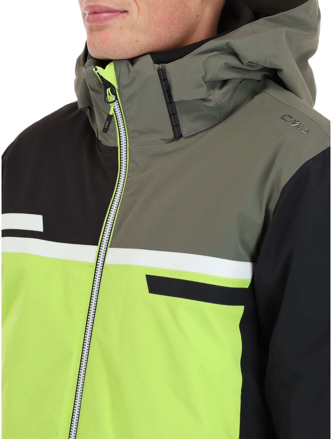 CMP, 33W0747 ski jacket men Acid black, green 