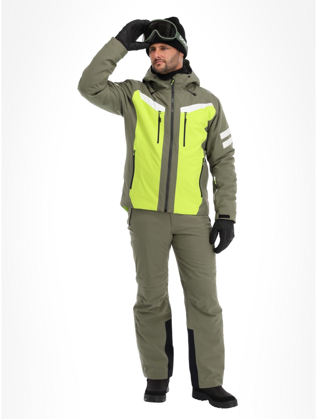 CMP, 33W0787 ski jacket men Kaki green 