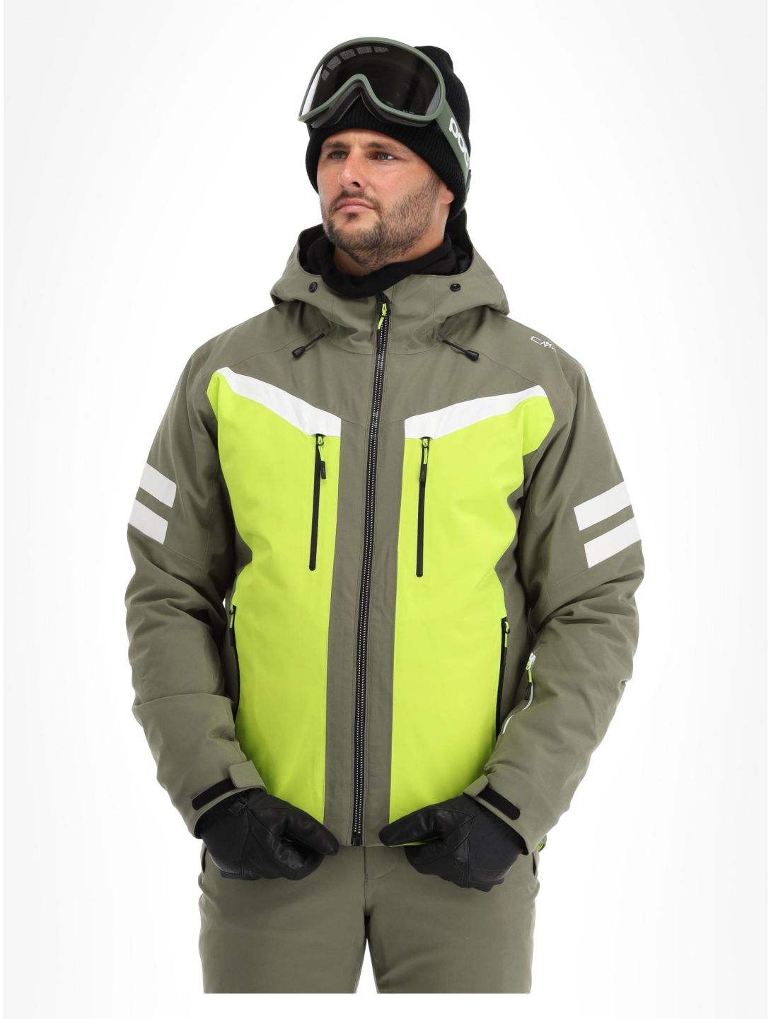 CMP, 33W0787 ski jacket men Kaki green 