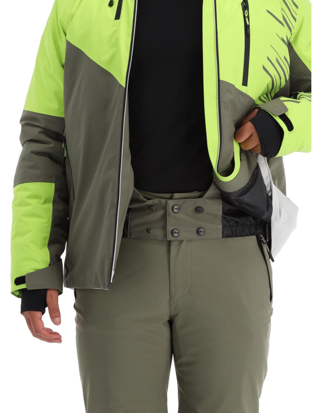 CMP, 33W0817 ski jacket men Acid green 