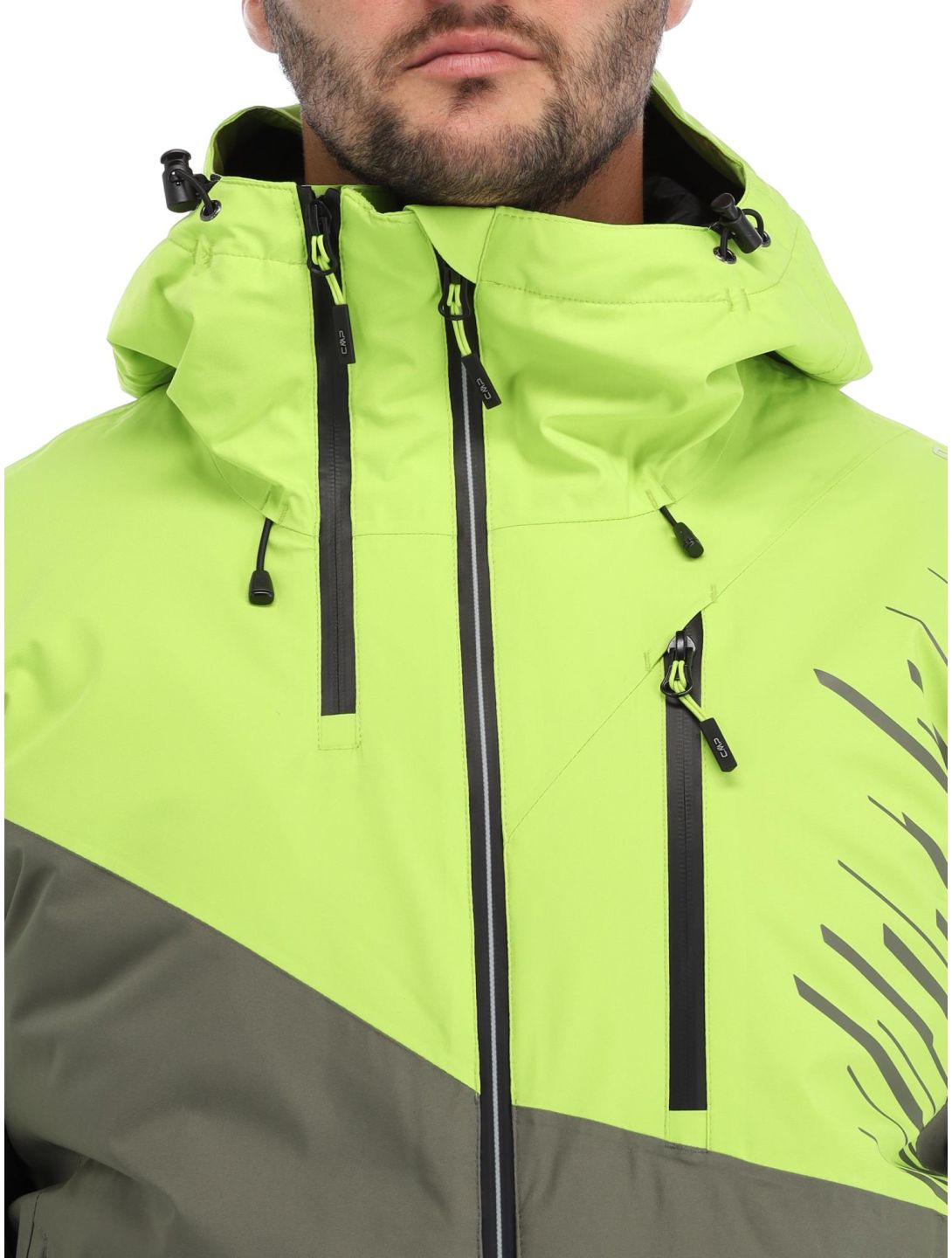 CMP, 33W0817 ski jacket men Acid green 