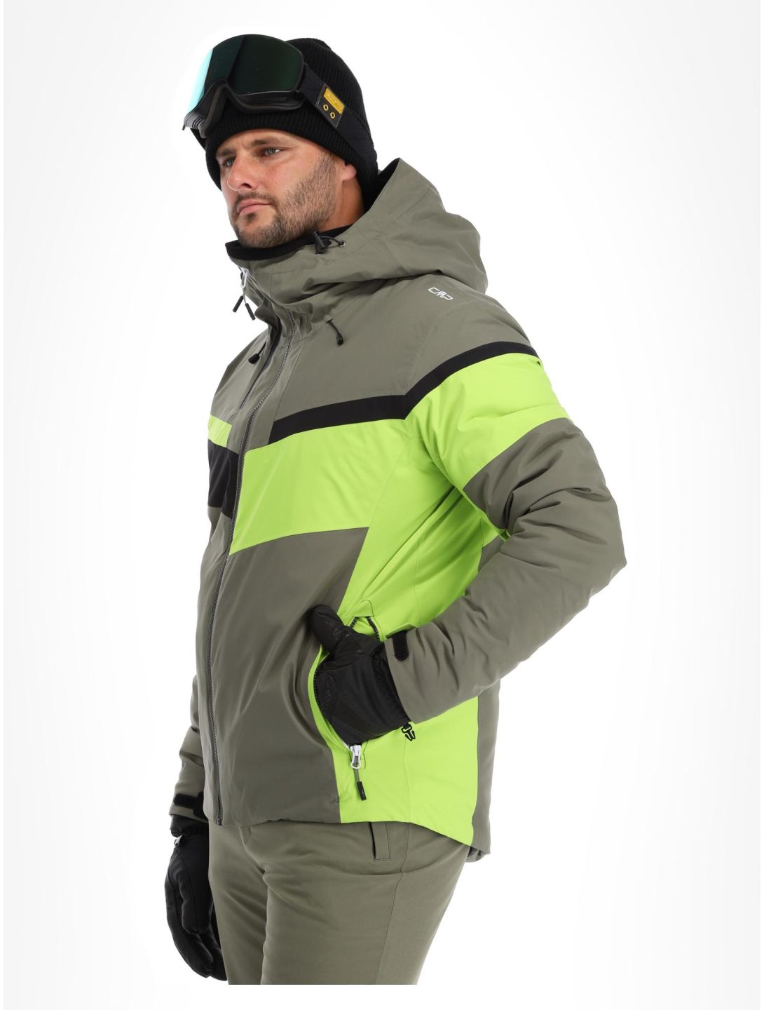 CMP, 33W0827 ski jacket men Kaki green 