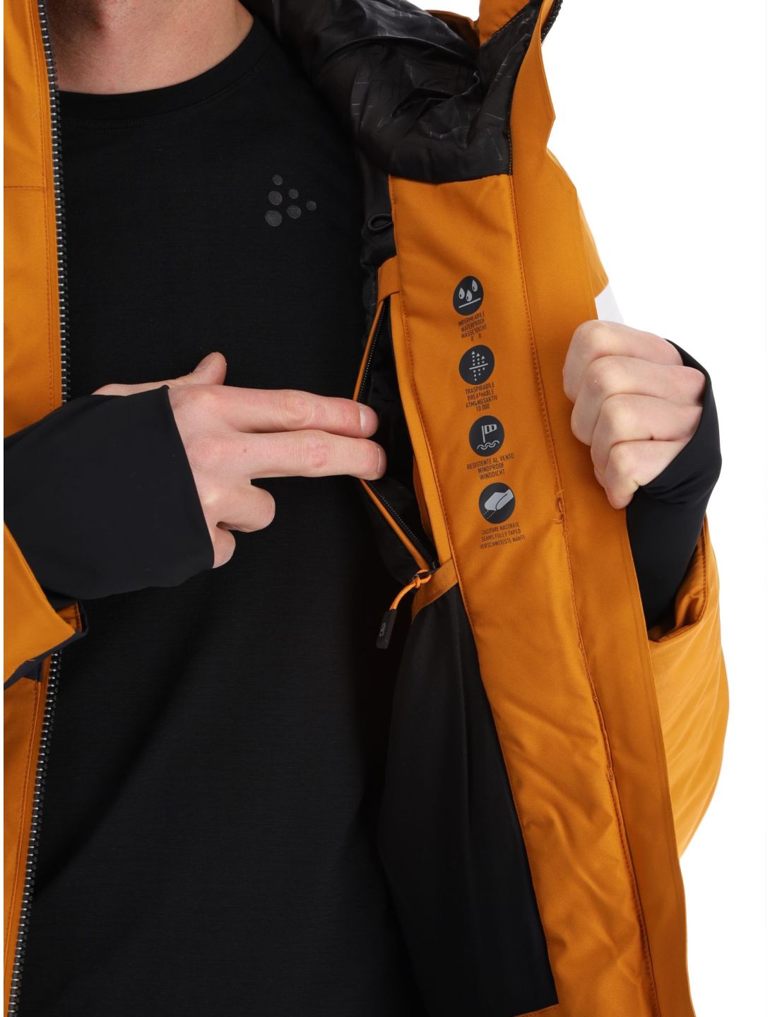 CMP, 33W0827 ski jacket men Pumpkin orange 