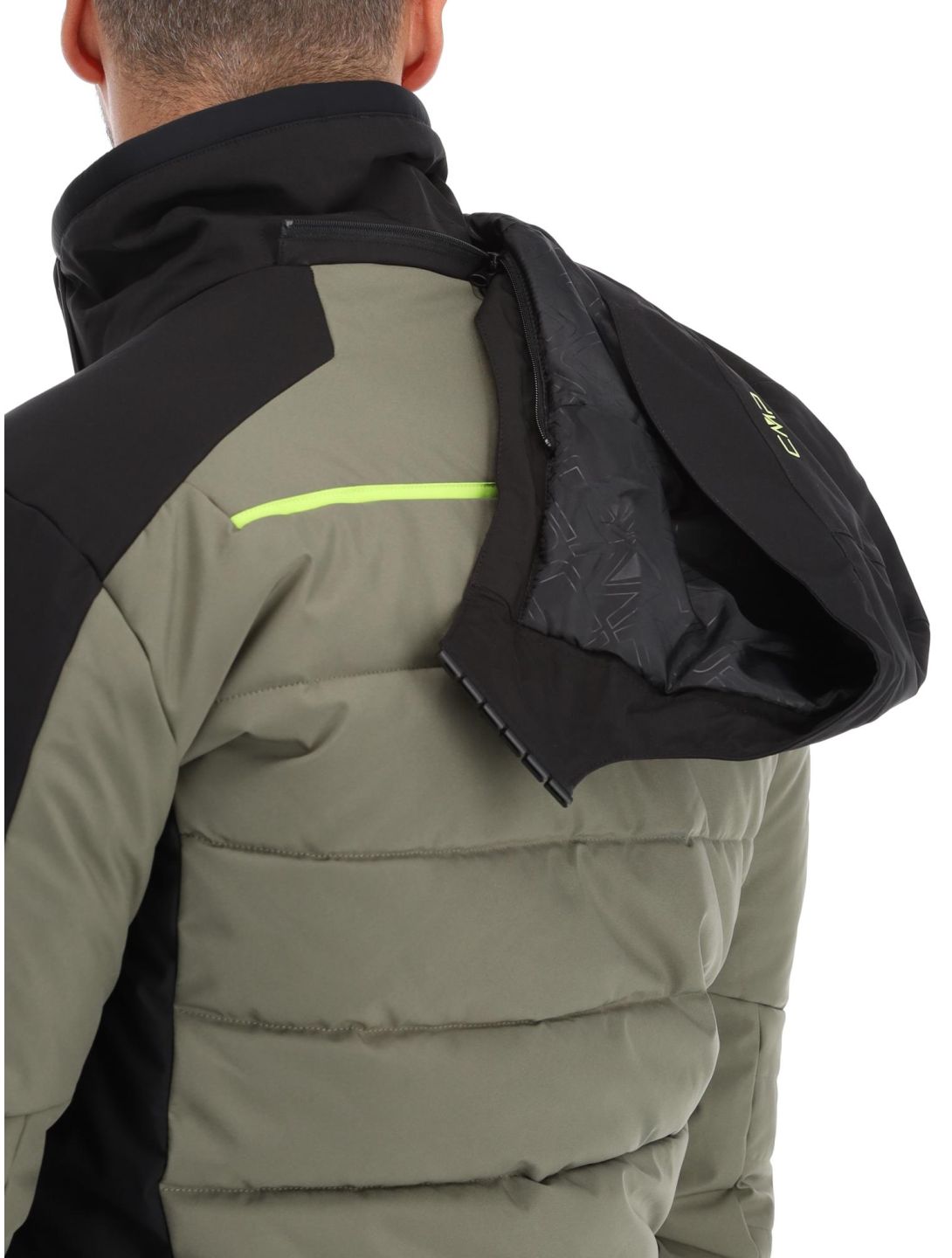 CMP, 33W0837 ski jacket men Kaki black, green 