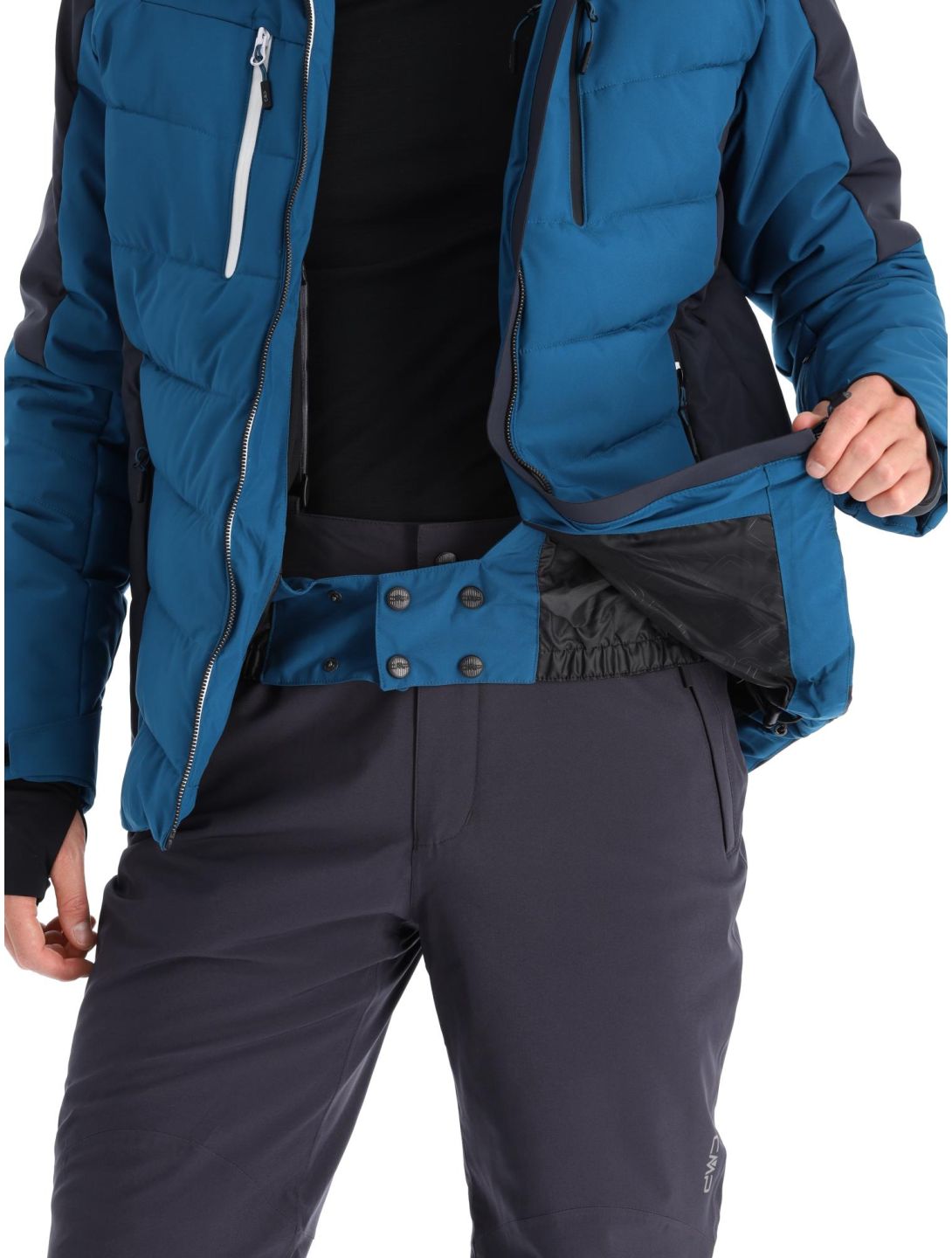 CMP, 33W0837 ski jacket men Petrol black, blue 