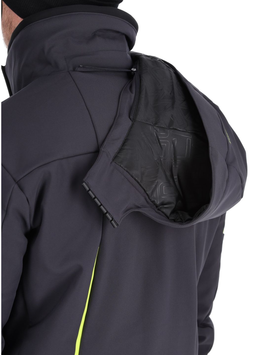 CMP, 33W0897 softshell ski jacket men Anthracite / Acid Yellow grey 