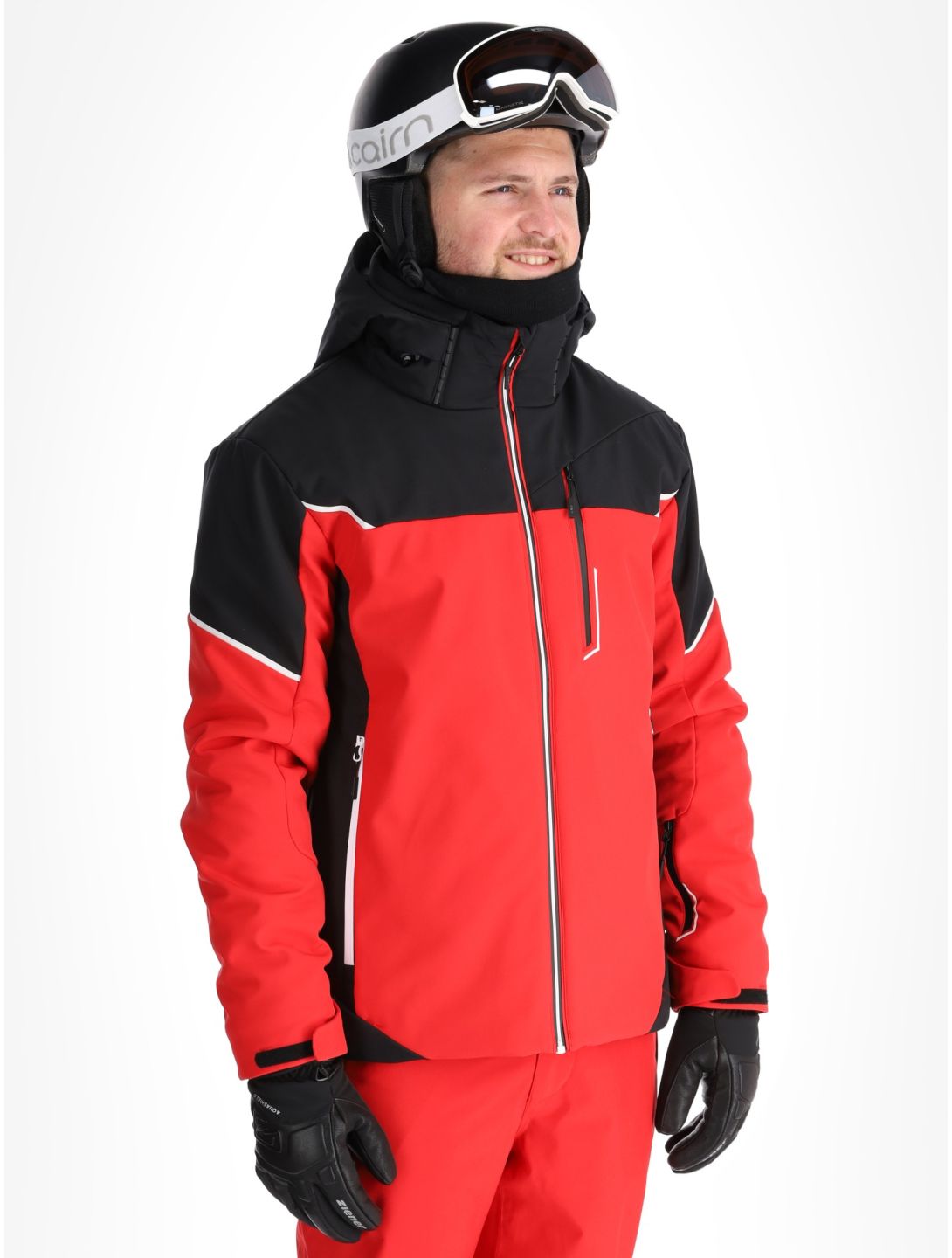 CMP, 33W0897 softshell ski jacket men Ferrari Black black, red 