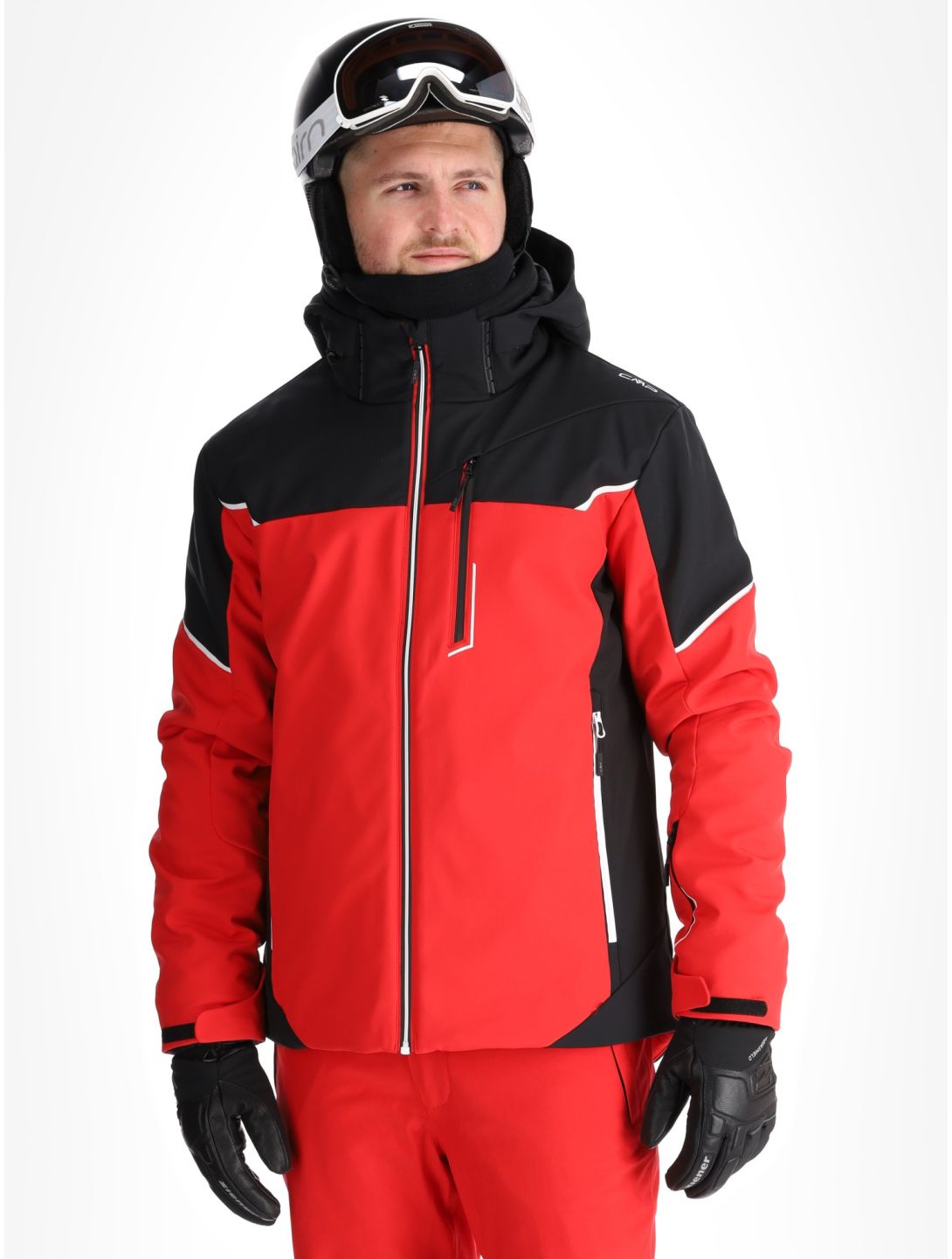 CMP, 33W0897 softshell ski jacket men Ferrari Black black, red 