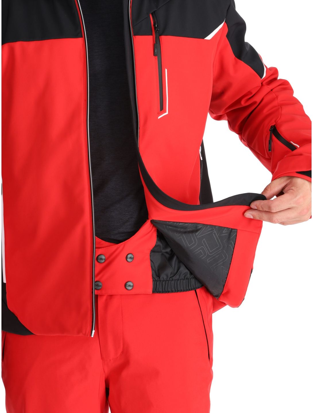 CMP, 33W0897 softshell ski jacket men Ferrari Black black, red 