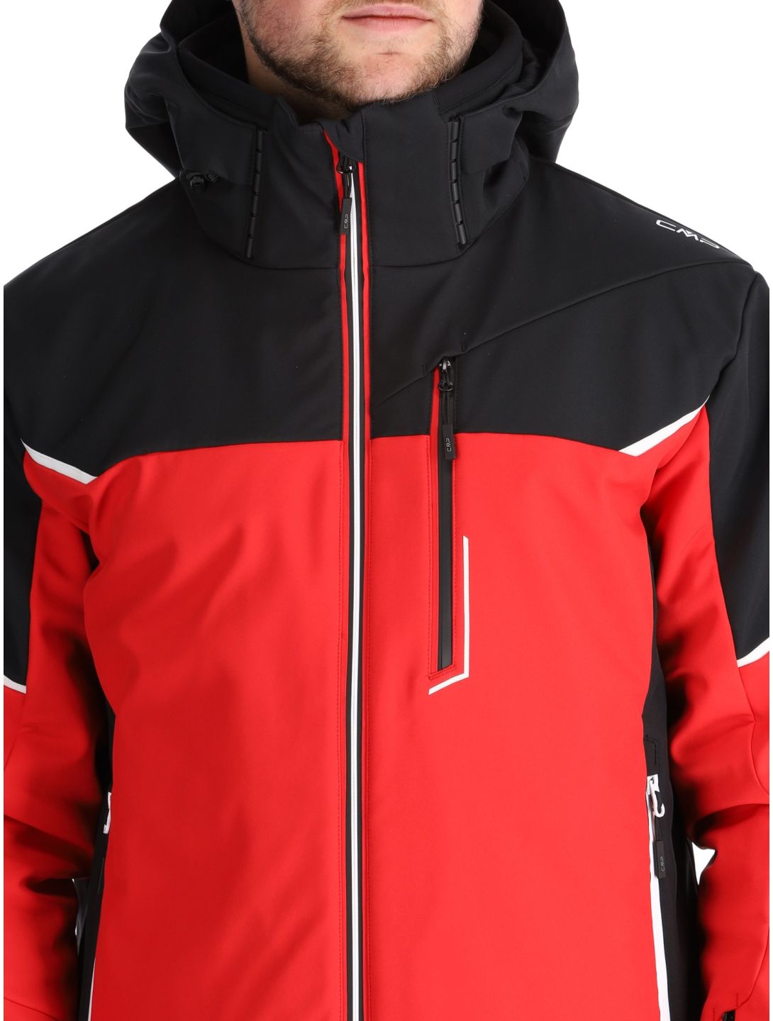 CMP, 33W0897 softshell ski jacket men Ferrari Black black, red 