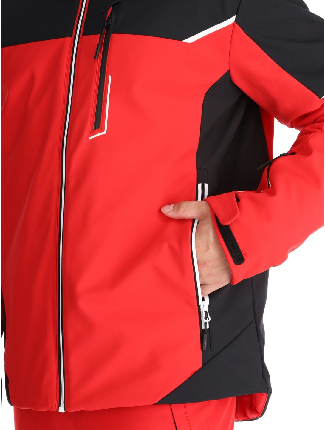 CMP, 33W0897 softshell ski jacket men Ferrari Black black, red 