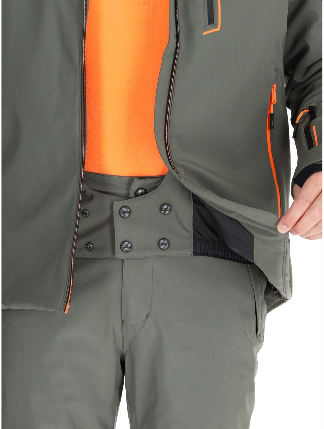 CMP, 33W0897 softshell ski jacket men Olive green 