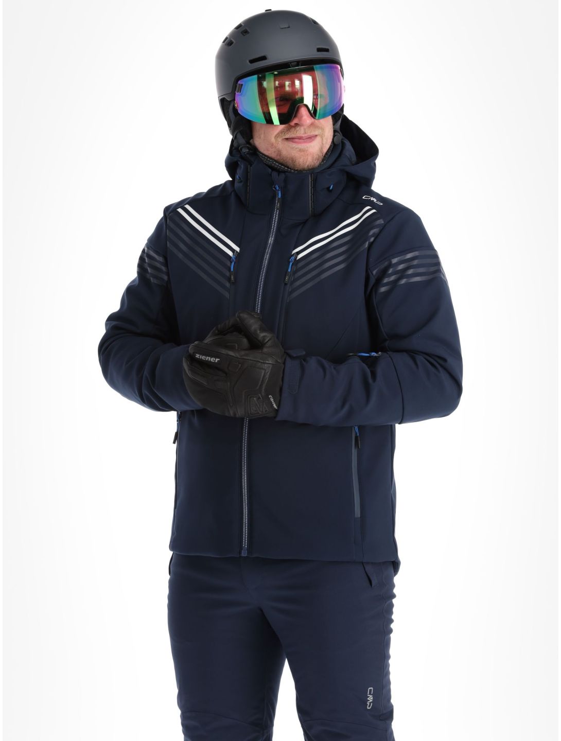 CMP, 33W0967 softshell ski jacket men Black Blue blue 