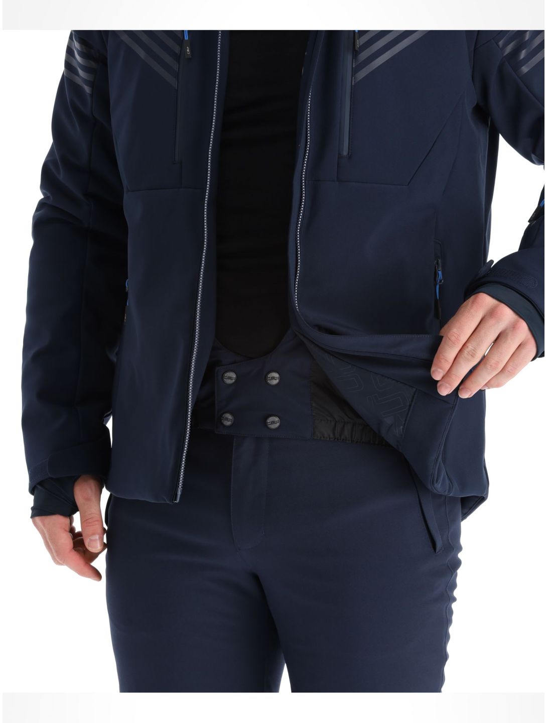 CMP, 33W0967 softshell ski jacket men Black Blue blue 