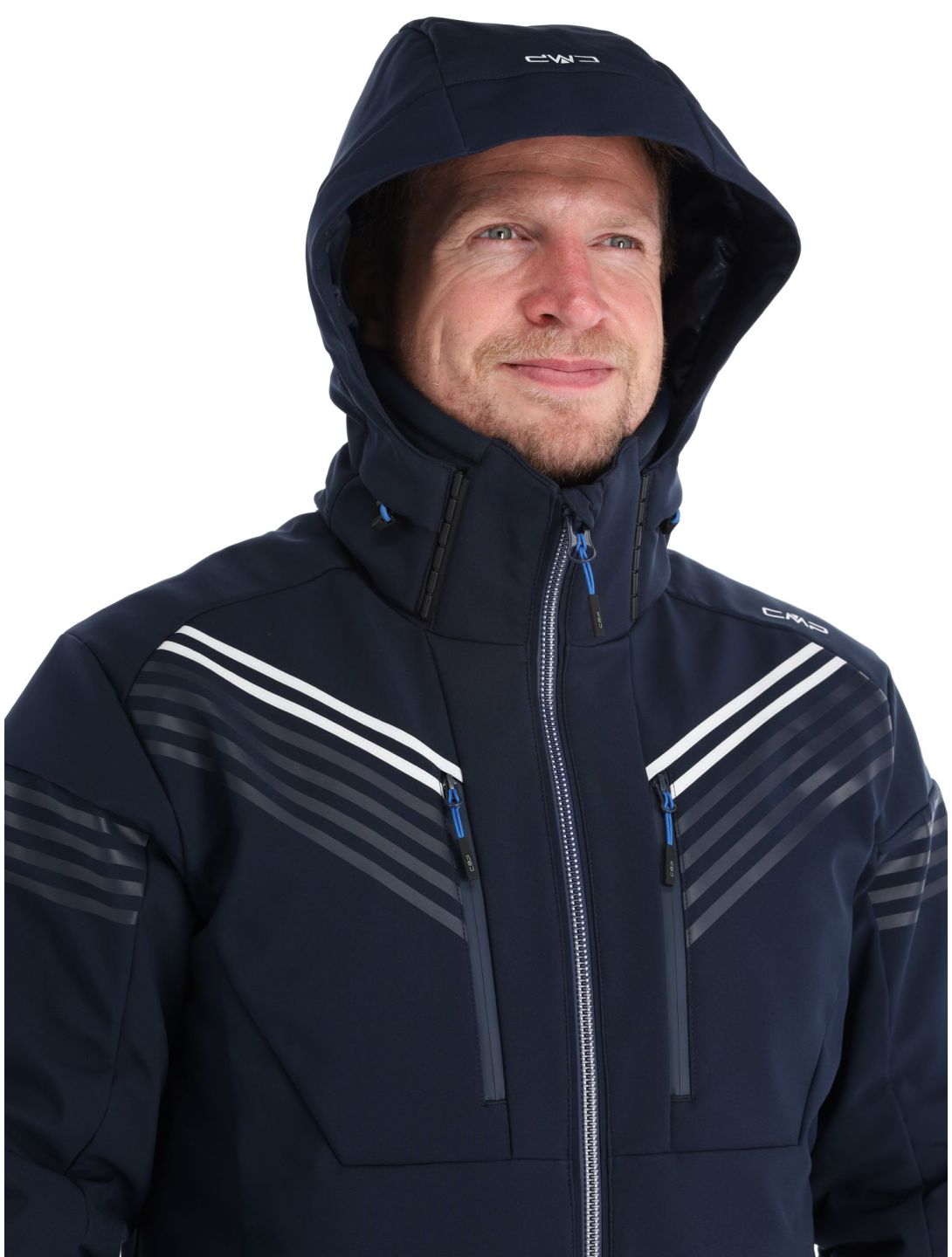 CMP, 33W0967 softshell ski jacket men Black Blue blue 