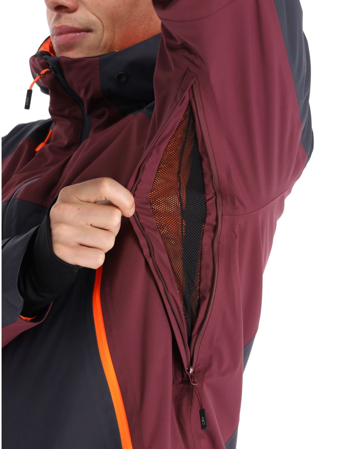 CMP, 33W2897 ski jacket men Anthracite Burgundy grey 