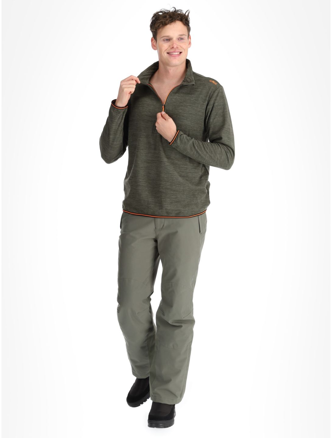 CMP, 34G4897 pullover men Olive Melange green 