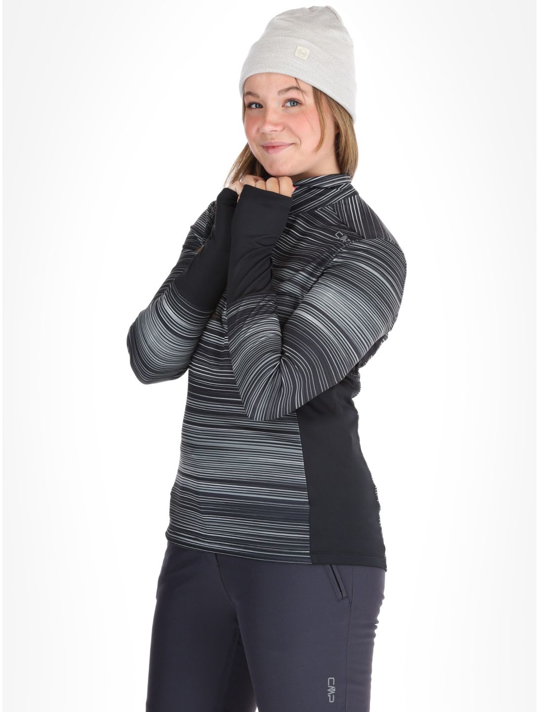 CMP, 34L2096 pullover women Black / Anthracite black, grey 