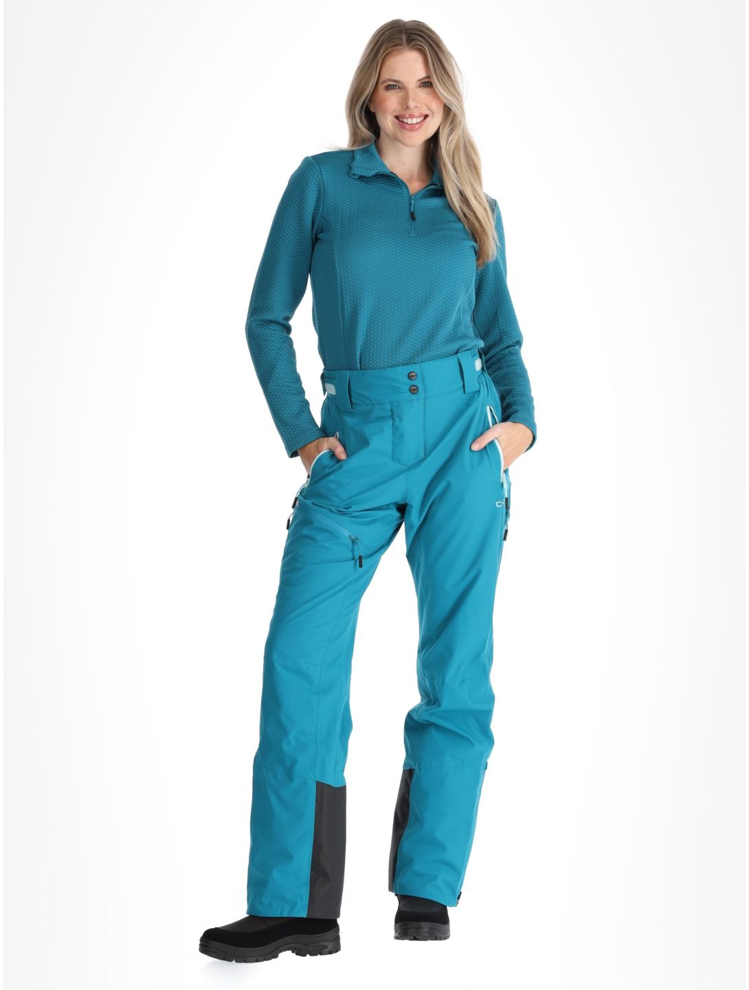 CMP, 34W2046 ski pants women Teal green 