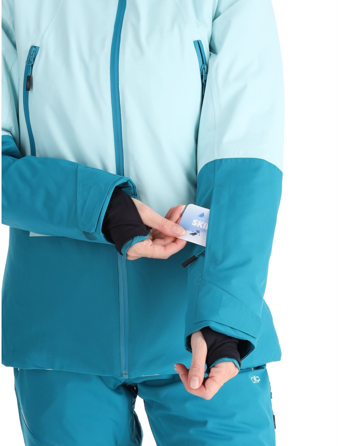 CMP, 34W2506 ski jacket women Aqua blue 