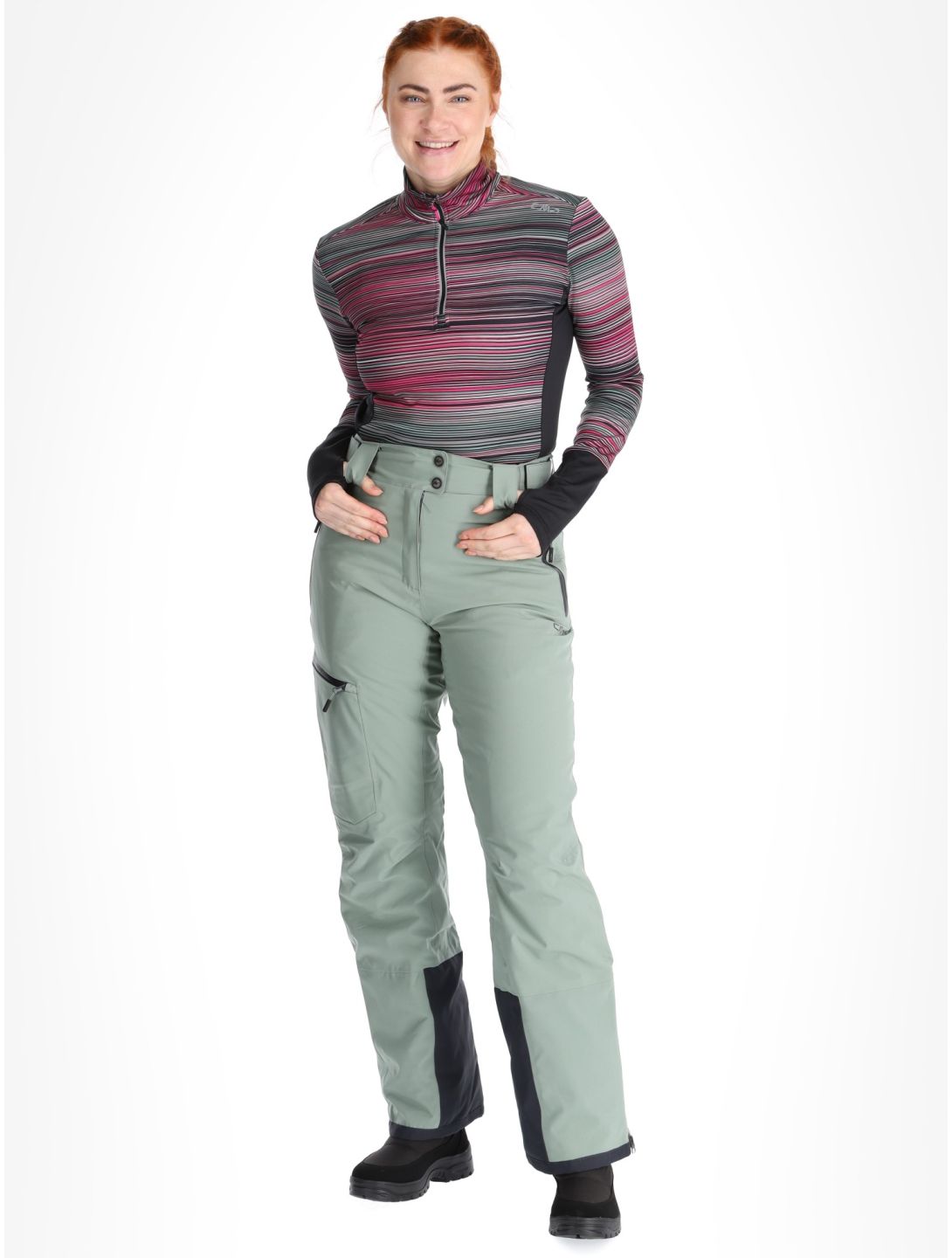 CMP, 34W3946 ski pants women Mineral green 