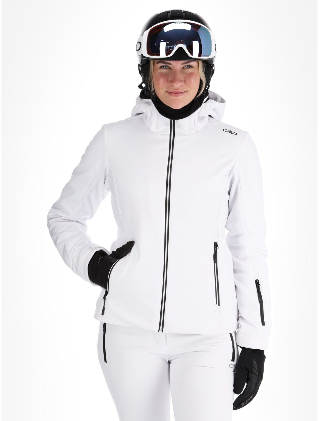 CMP, 34W3976 ski jacket women White white 