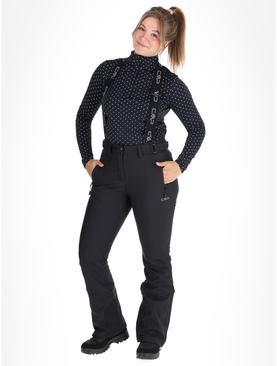 CMP, 34W4326 ski pants women Black black 