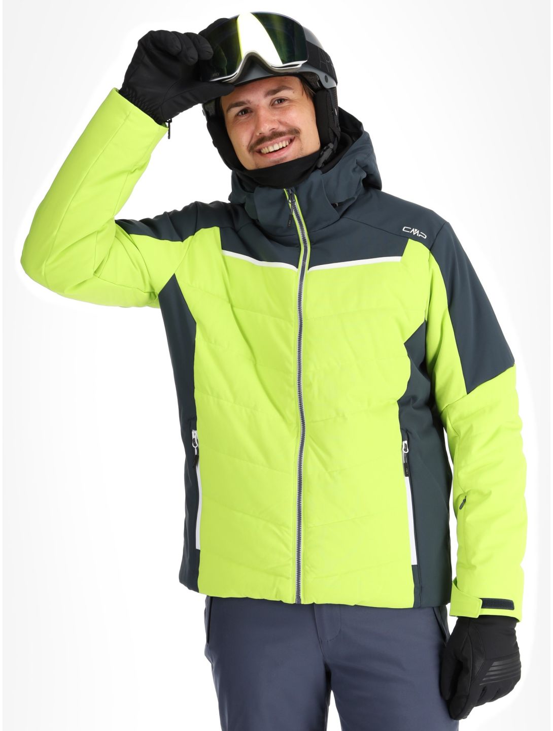 CMP, 34W4357 ski jacket men Acid green 