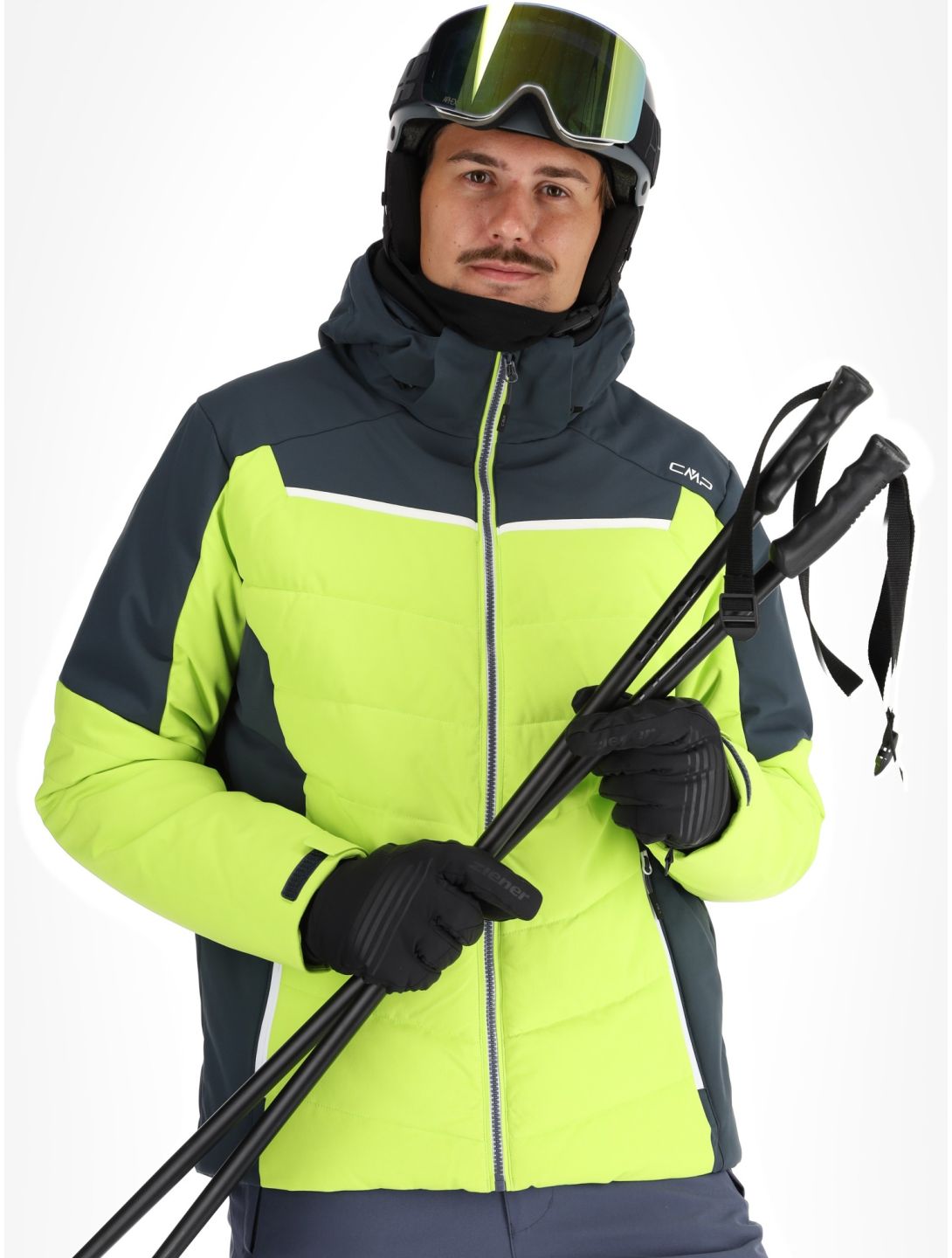 CMP, 34W4357 ski jacket men Acid green 