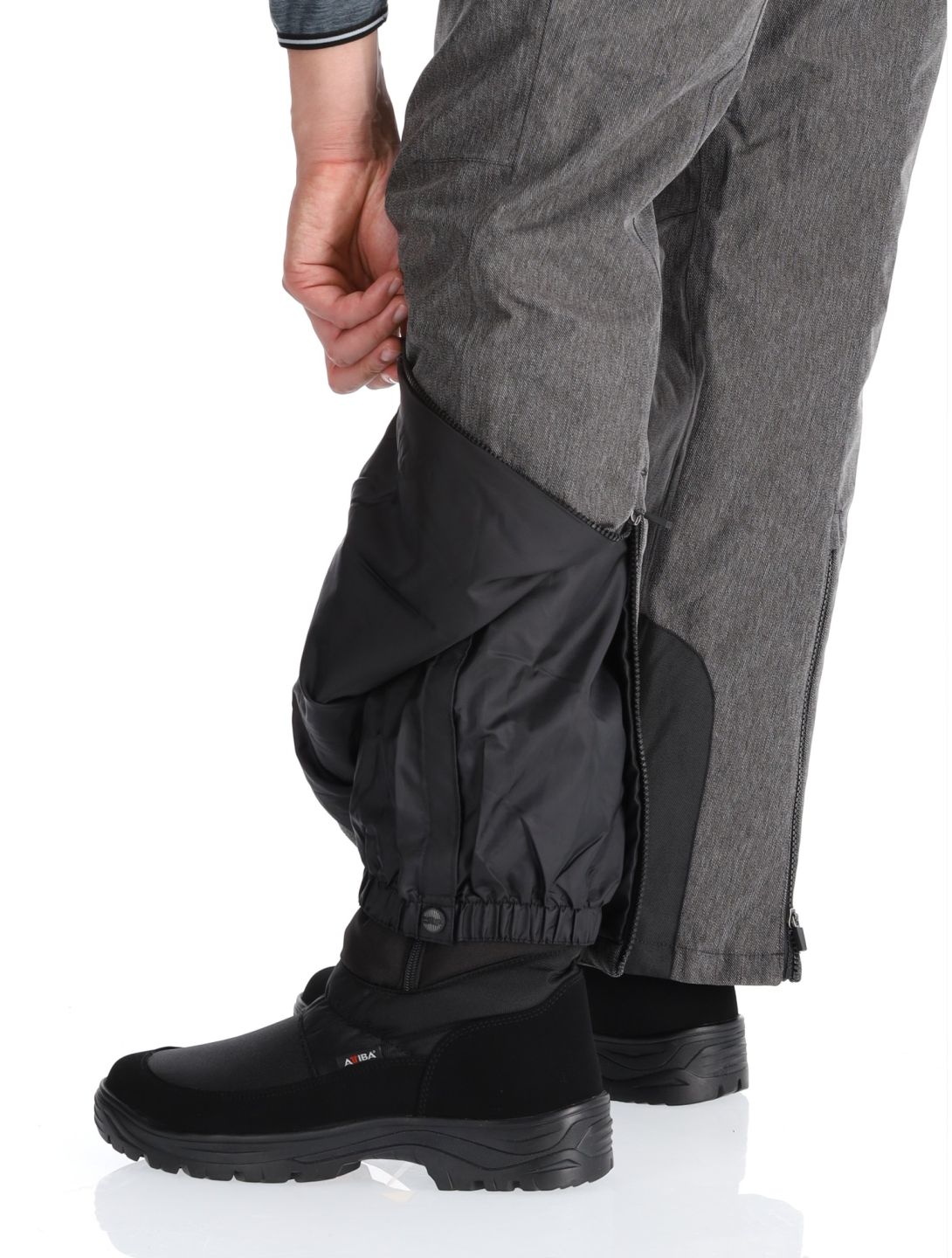 CMP, 34W4387 ski pants men Black Melange grey 