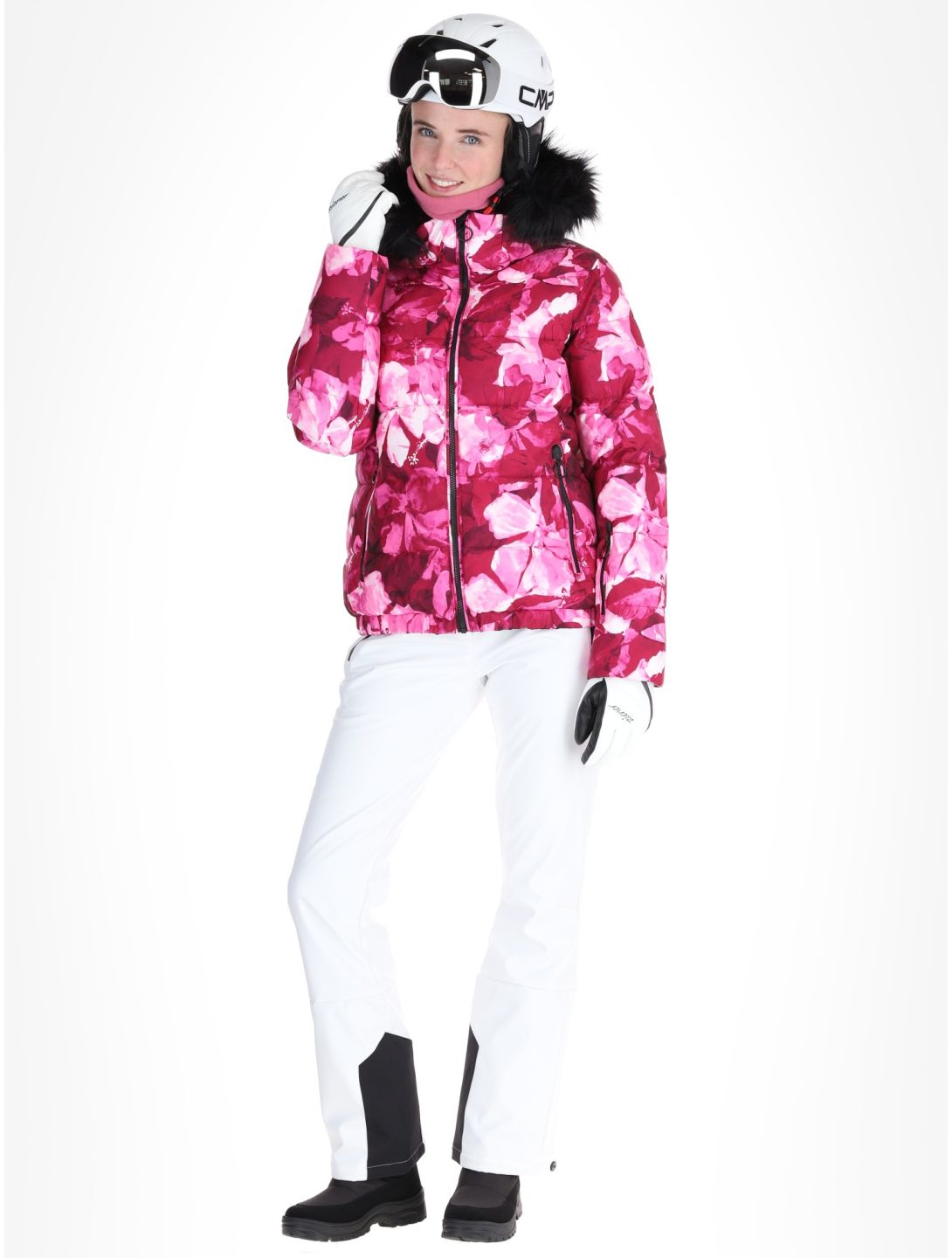 CMP, 34W4416F-P ski jacket women Festival / White pink, white 